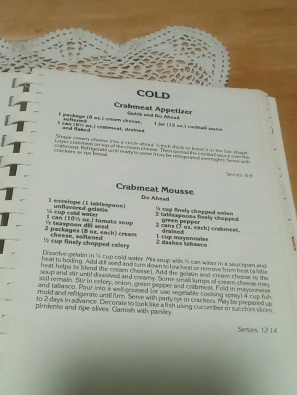 Vintage Cookbook, Jewish Women of St. Louis Section